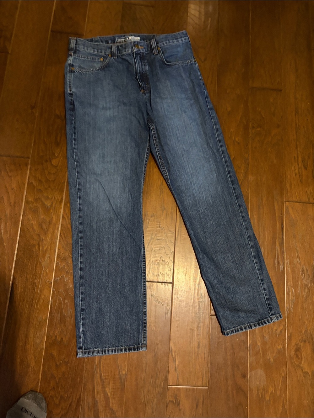 Smart Men wear Carhartt Men's Straight-Leg Jeans, Relaxed Fit 34 x 32